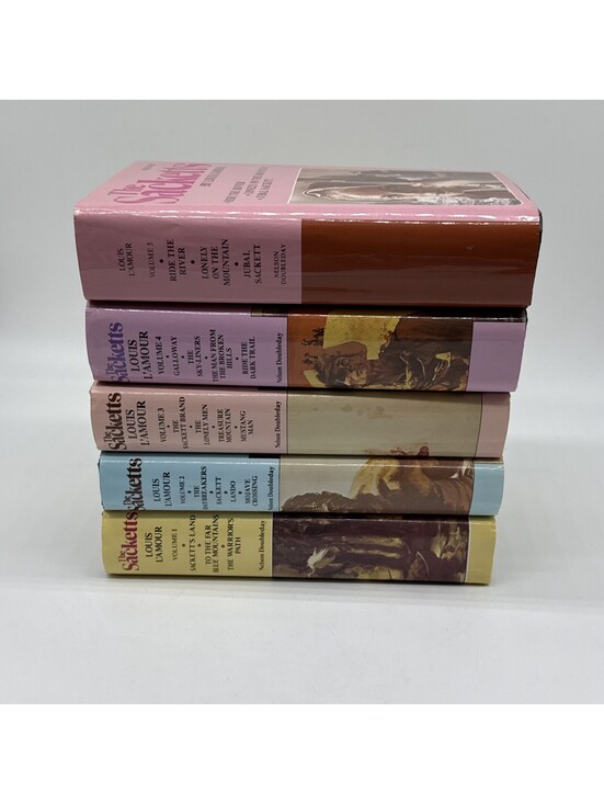 Other - The Sacketts Complete Volumes 1-5 Hardcover Book Set Louis L'Amour Western